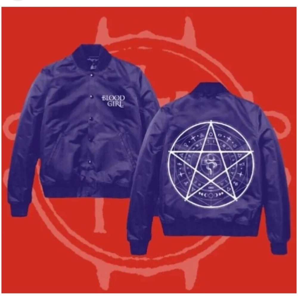 Blood girl 🩸 ~Official merch IN THIS MOMENT, bomber jacket, purple, size S/M